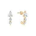 The Elara Triple Drop Diamond Earrings