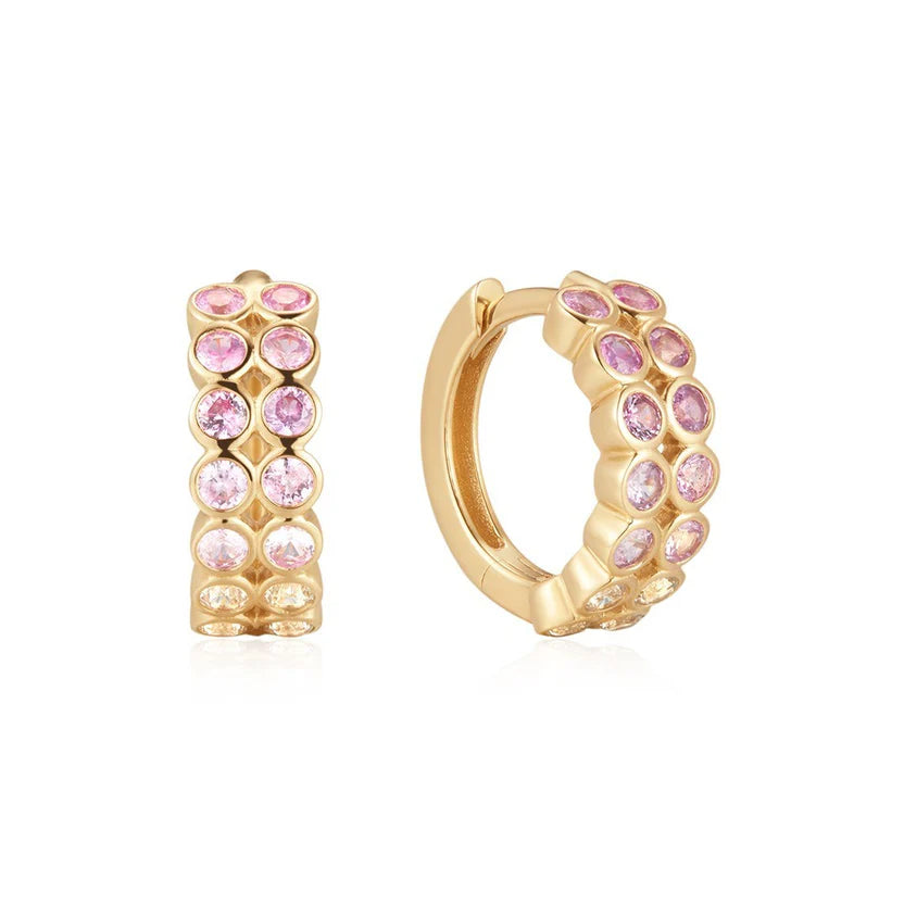 Rosalie Sapphire Huggie Earrings