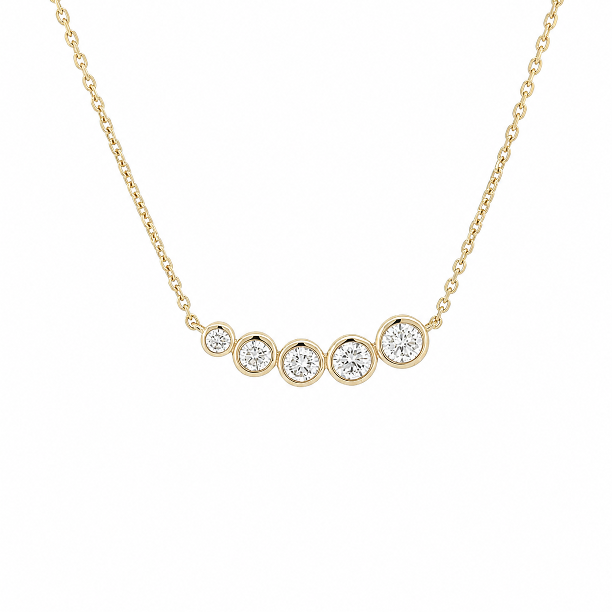Aurelia Graduated Bezel Necklace