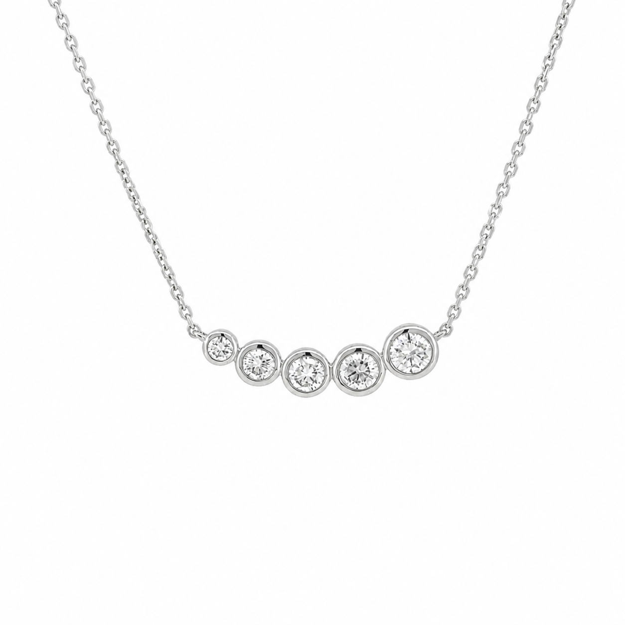 Aurelia Graduated Bezel Necklace