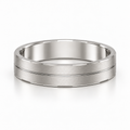 The Reid Brushed Groove Wedding Band