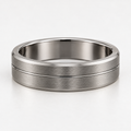The Luca Brushed Groove Wedding Band