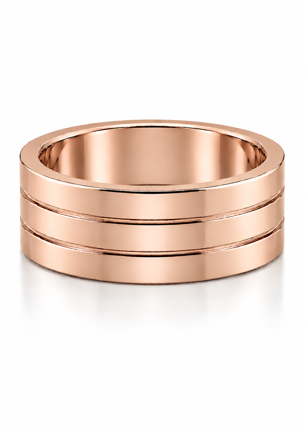The Milo Grooved Wedding Band