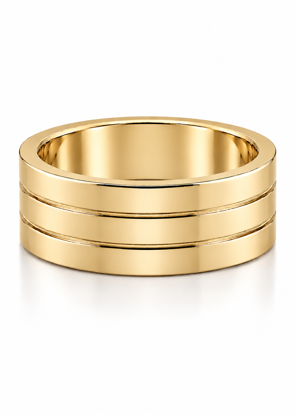 The Milo Grooved Wedding Band