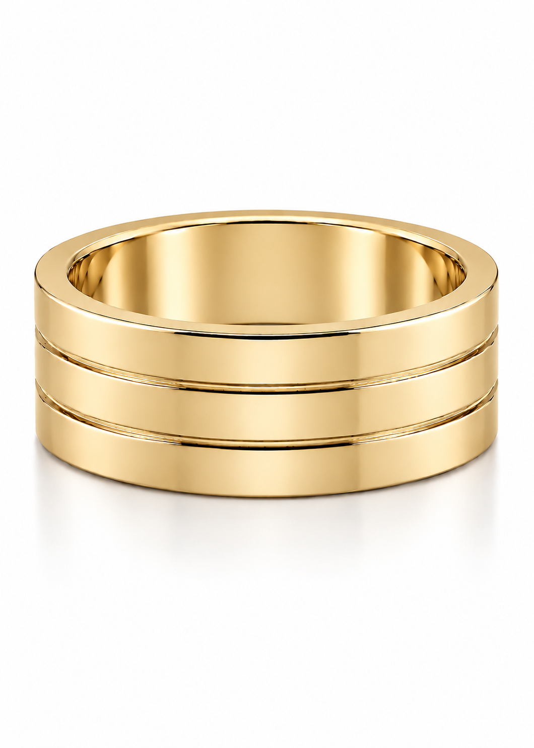 The Milo Grooved Wedding Band