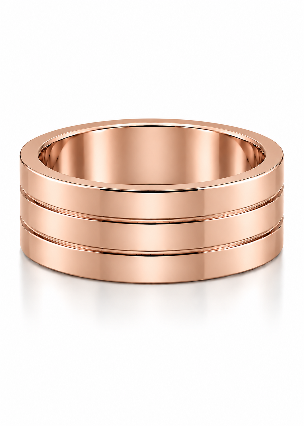 The Milo Grooved Wedding Band