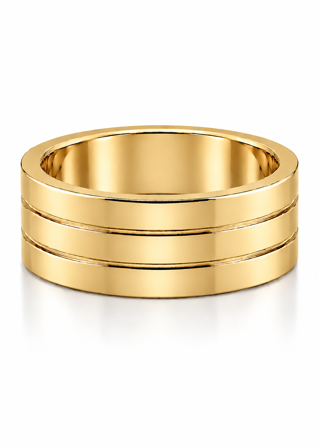 The Milo Grooved Wedding Band