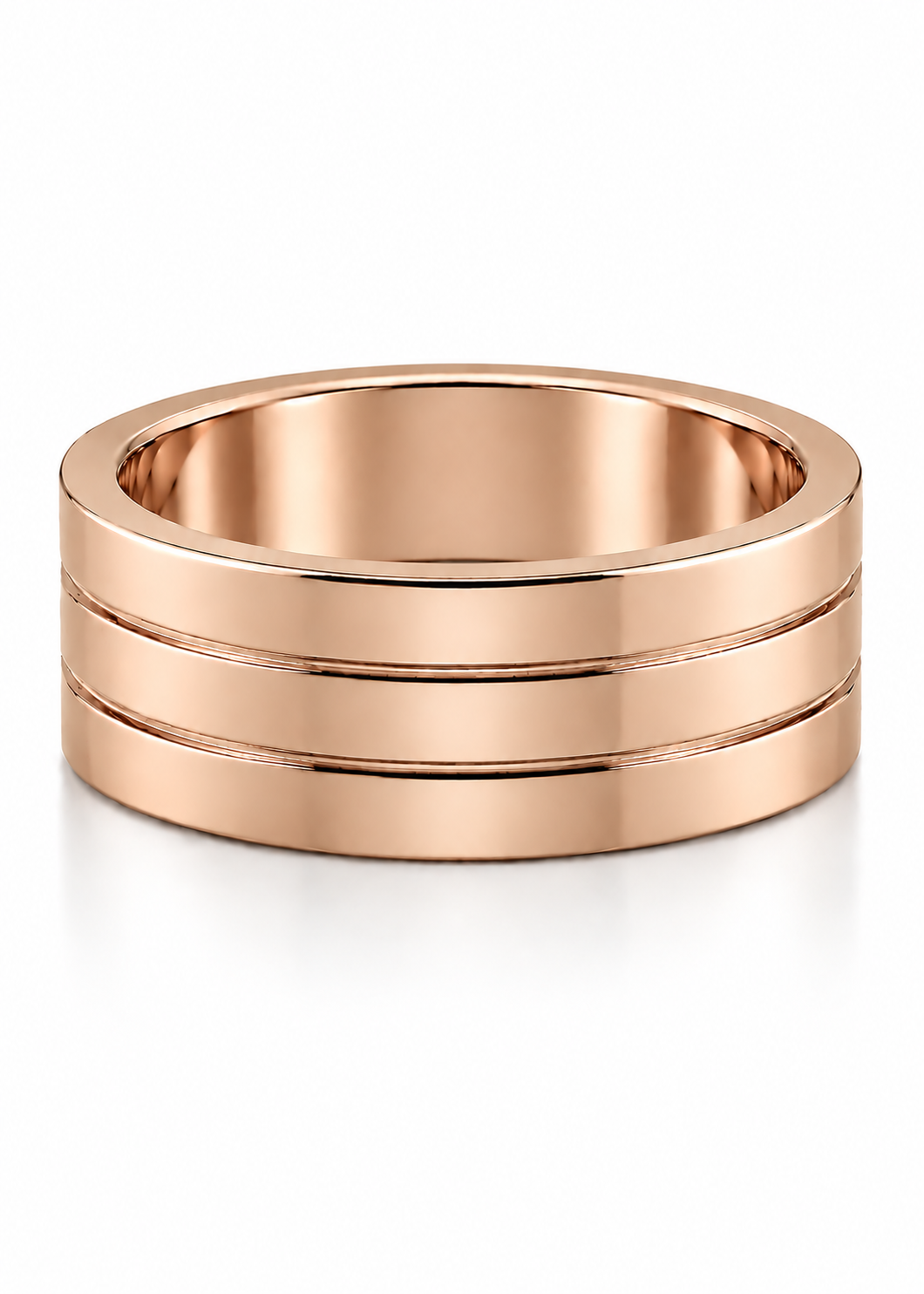 The Milo Grooved Wedding Band