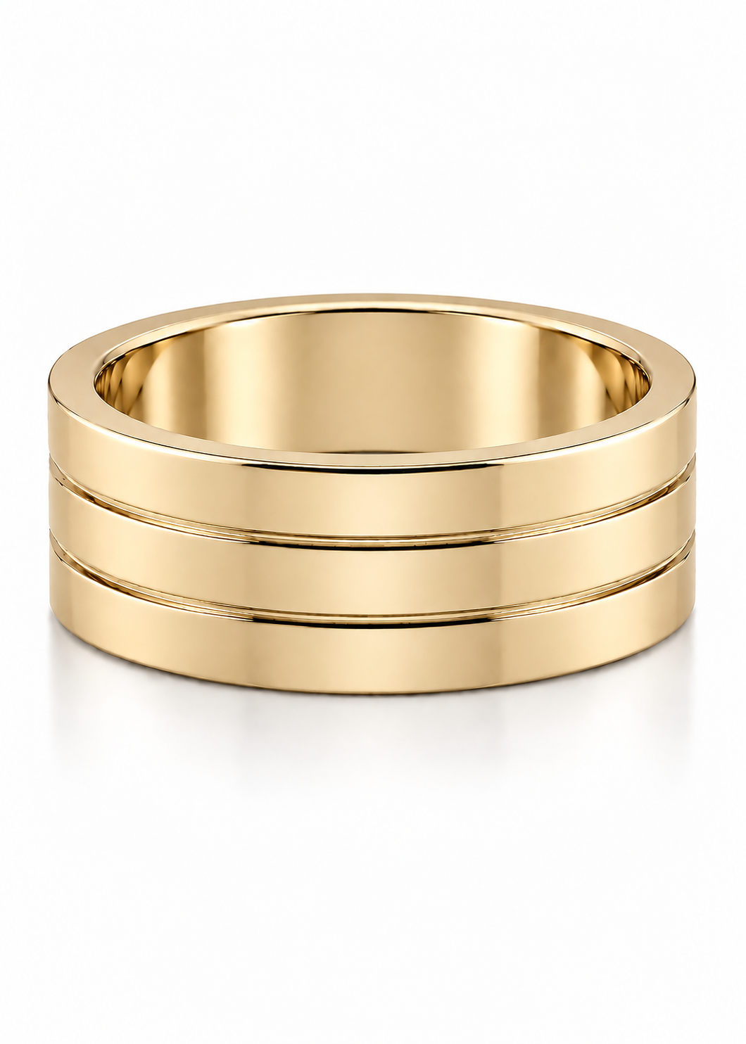The Milo Grooved Wedding Band