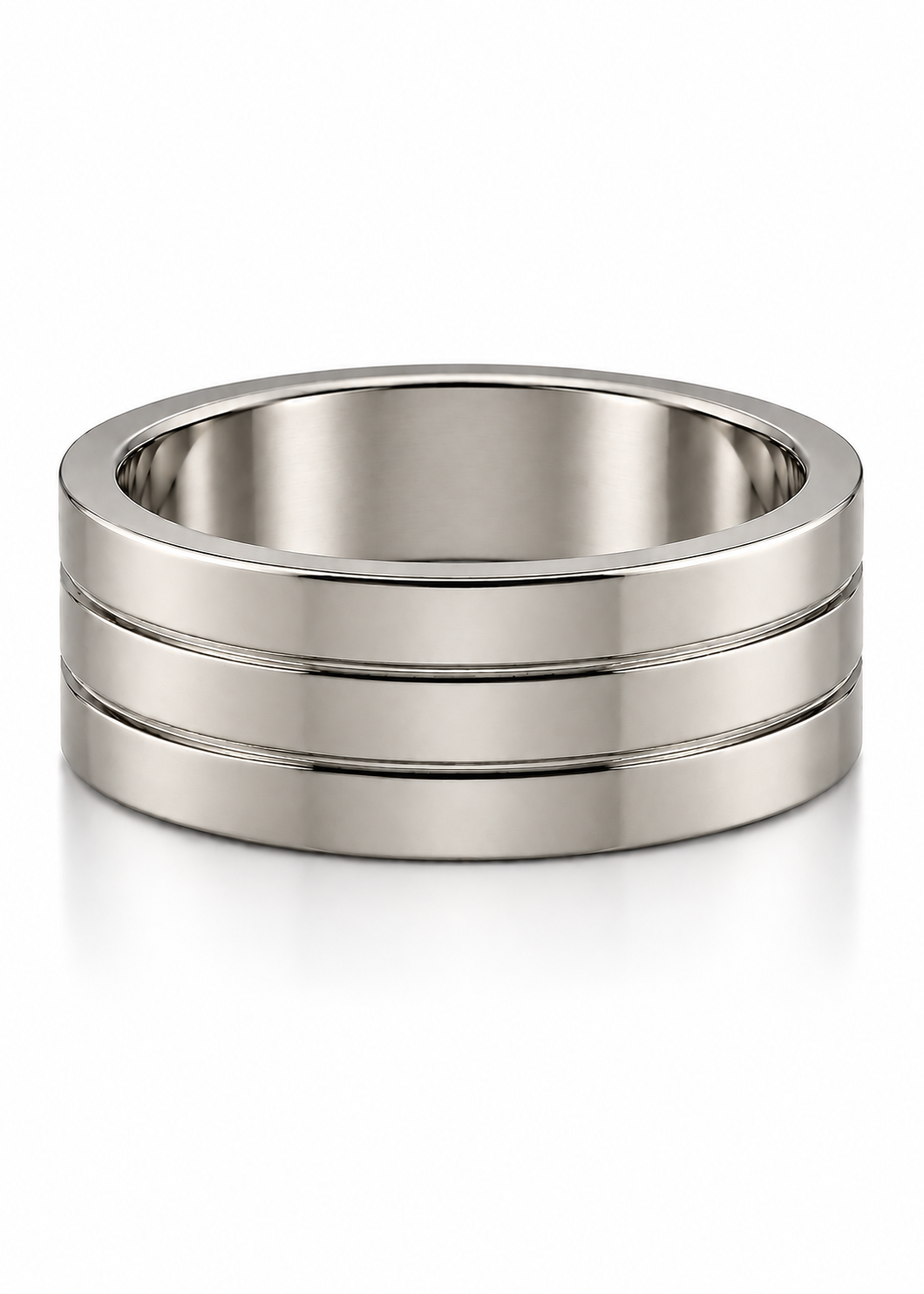 The Milo Grooved Wedding Band