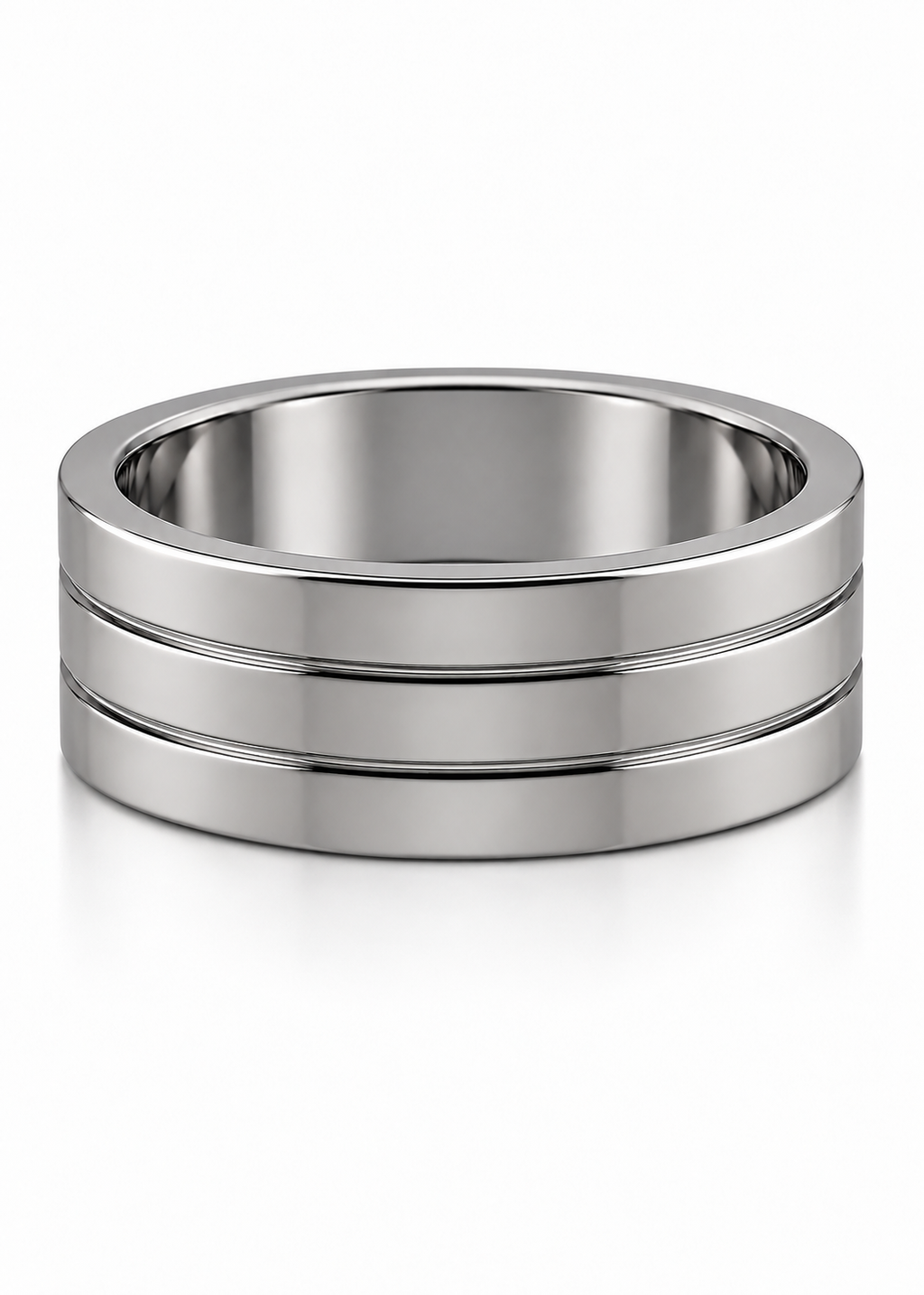 The Milo Grooved Wedding Band