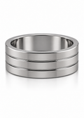 The Milo Grooved Wedding Band