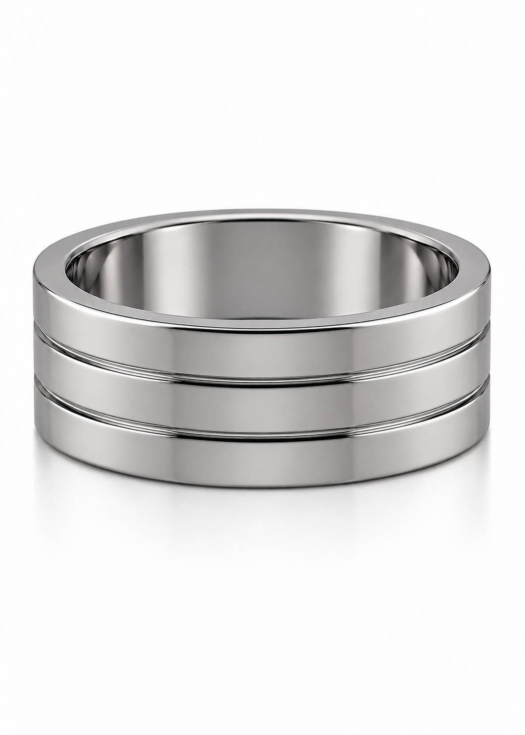 The Milo Grooved Wedding Band