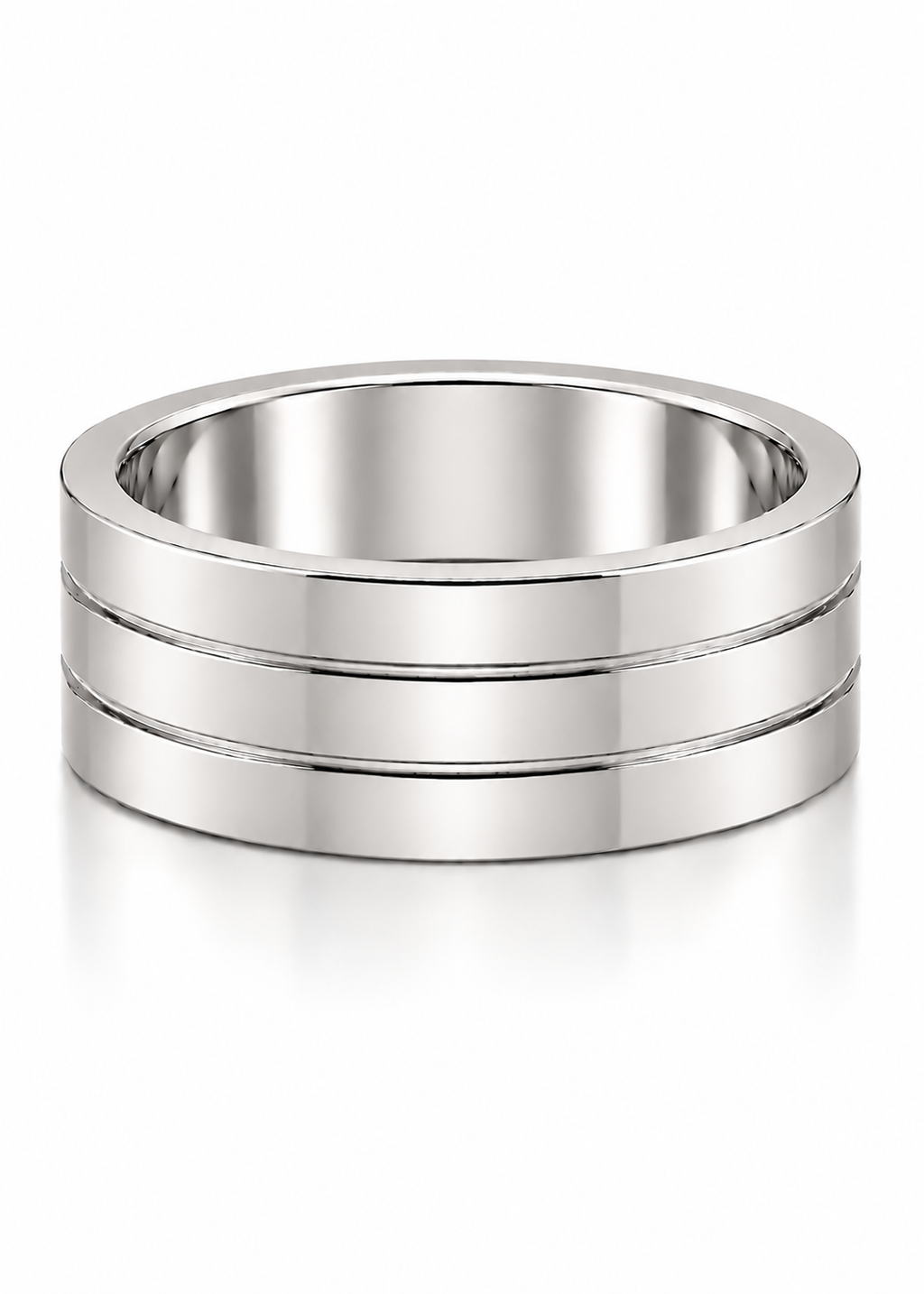 The Milo Grooved Wedding Band