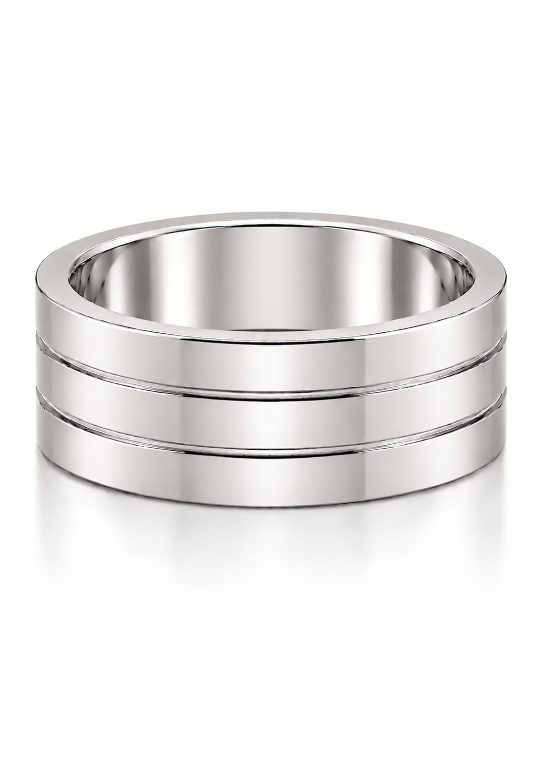 The Milo Grooved Wedding Band