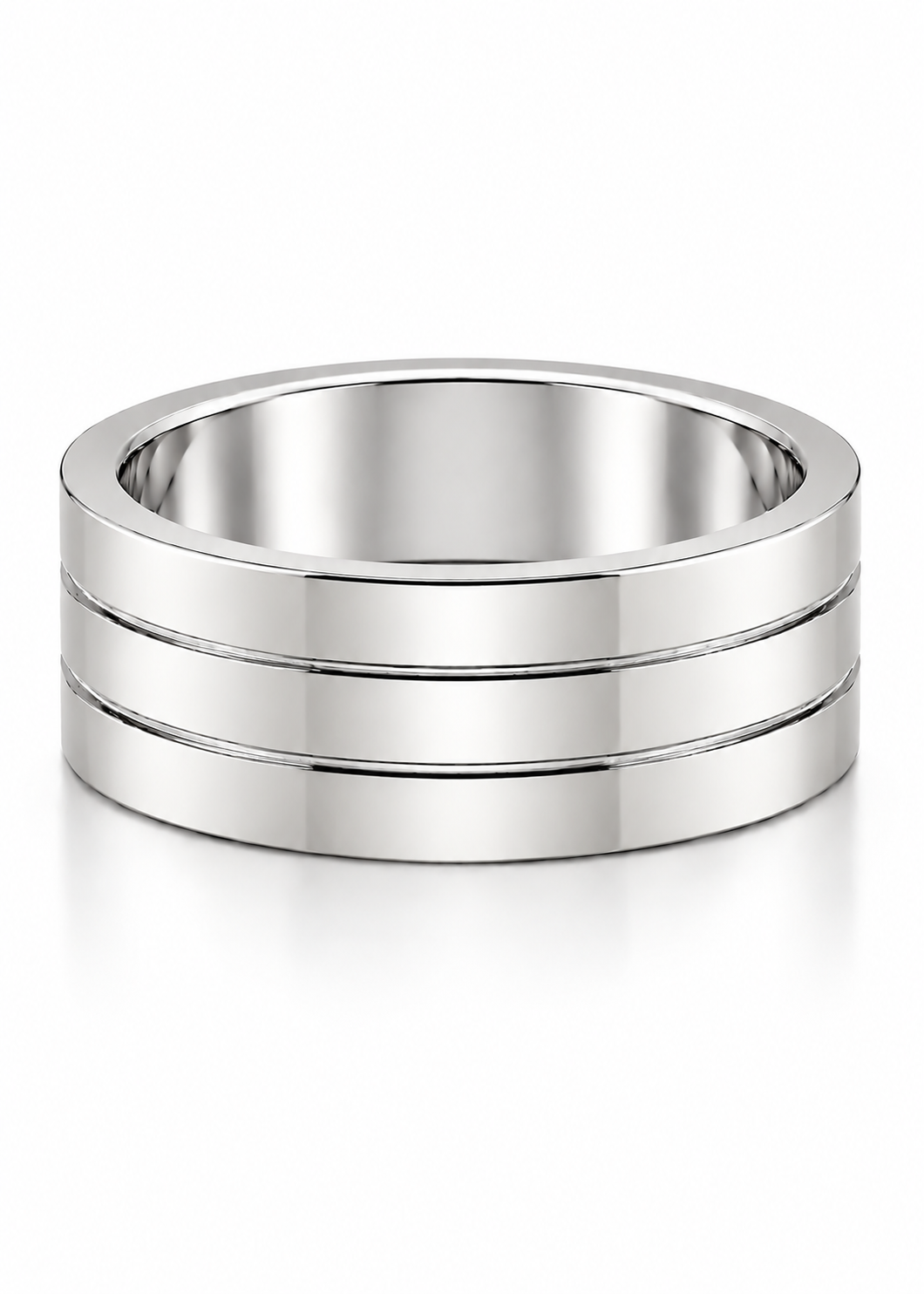 The Milo Grooved Wedding Band