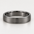The Miles Brushed Edge Wedding Band