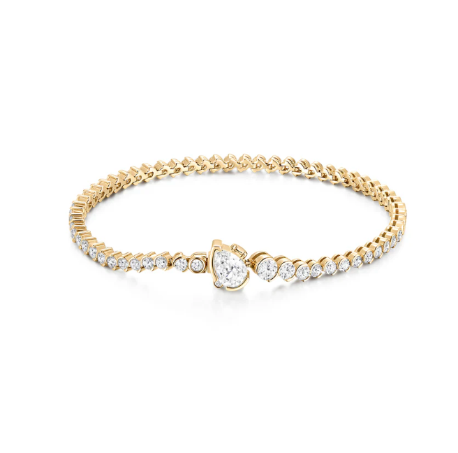Lucia Pear Clasp Tennis Bracelet