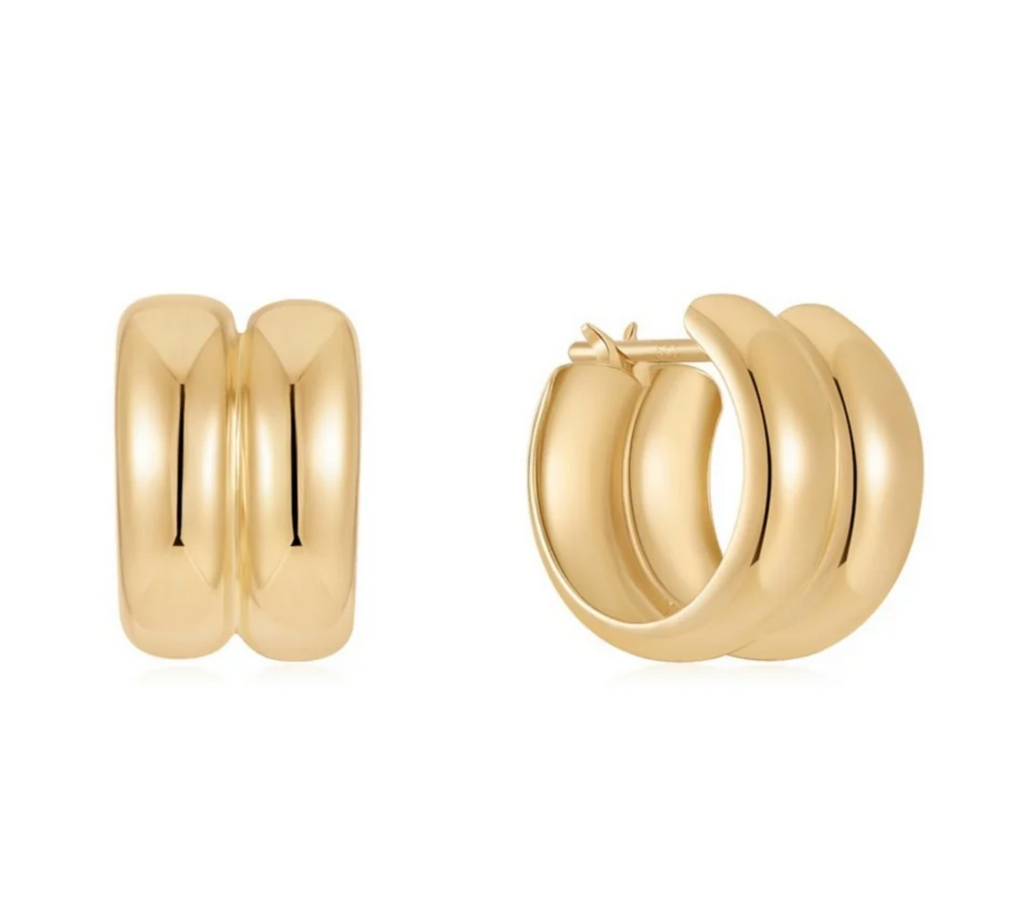 Margot Double Dome Huggie Earrings