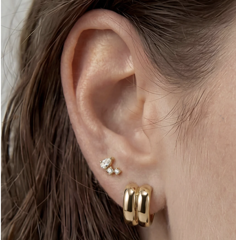 Margot Double Dome Huggie Earrings