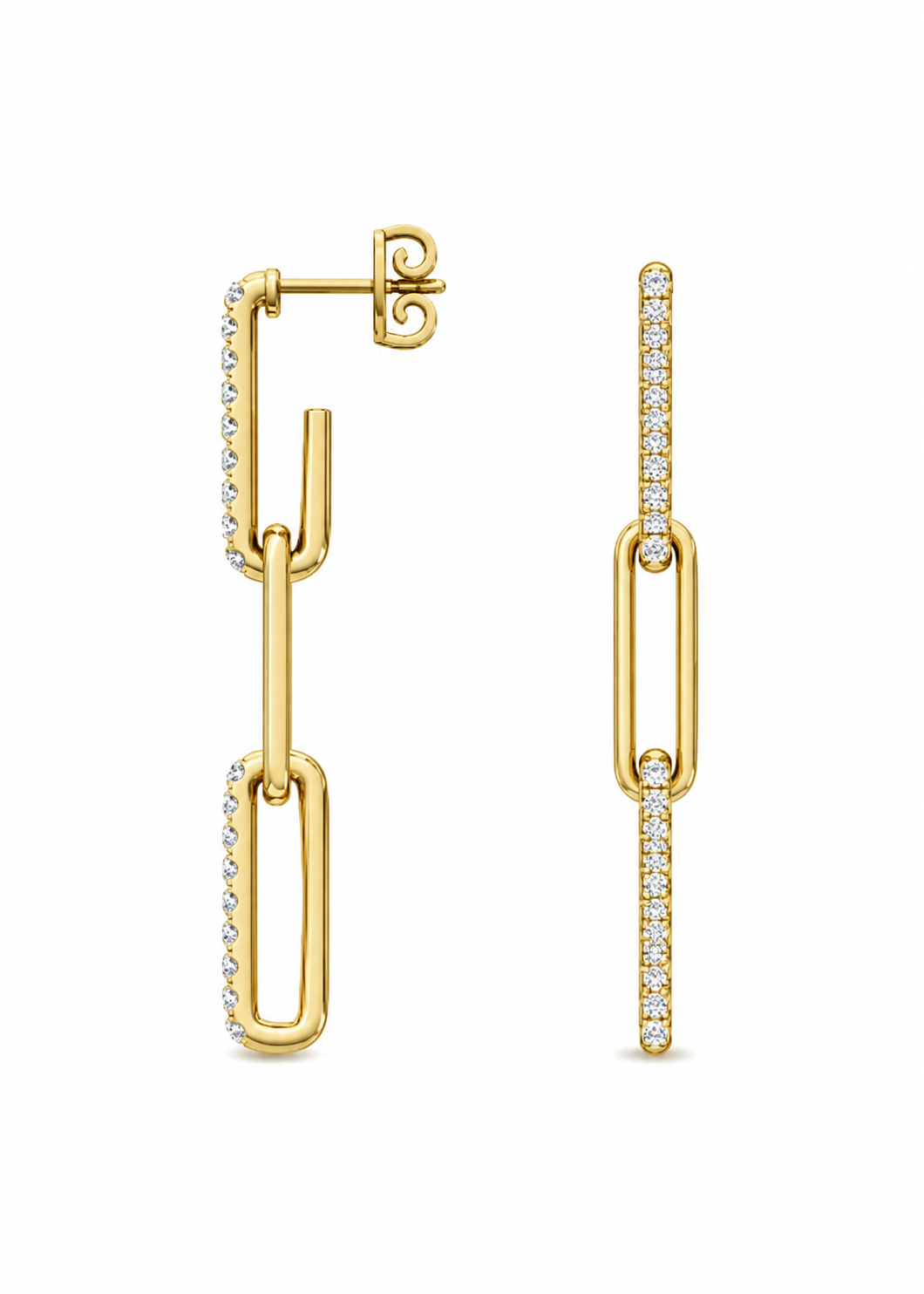 Noa Paperclip Drop Earrings
