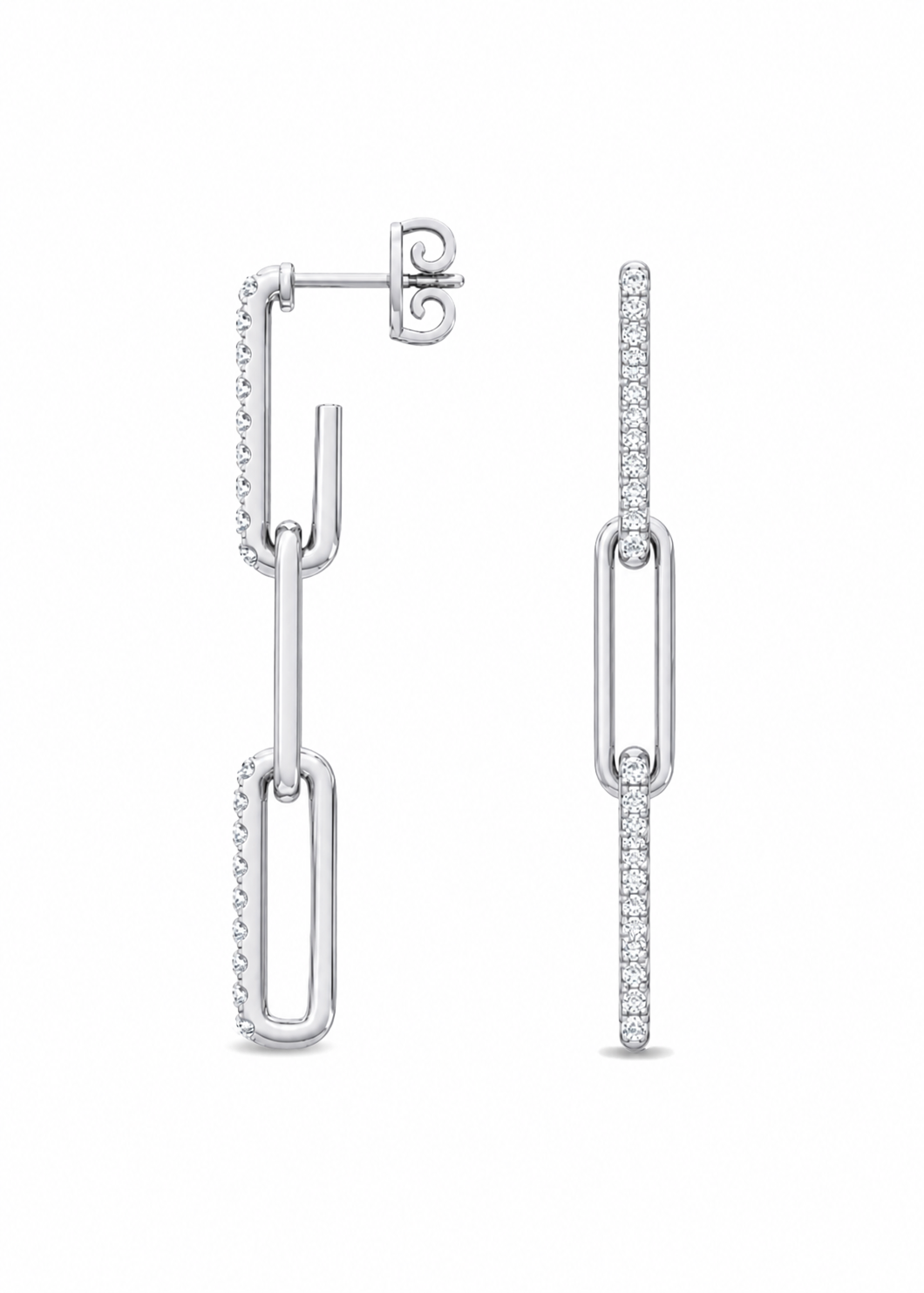 Noa Paperclip Drop Earrings