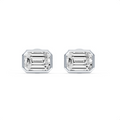 Emerald-Cut Diamond Stud Earrings