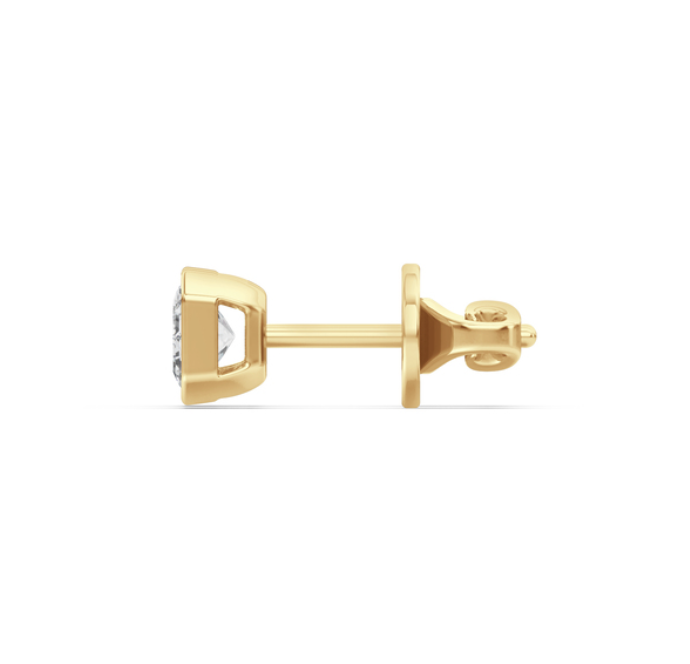 Emerald-Cut Diamond Stud Earrings
