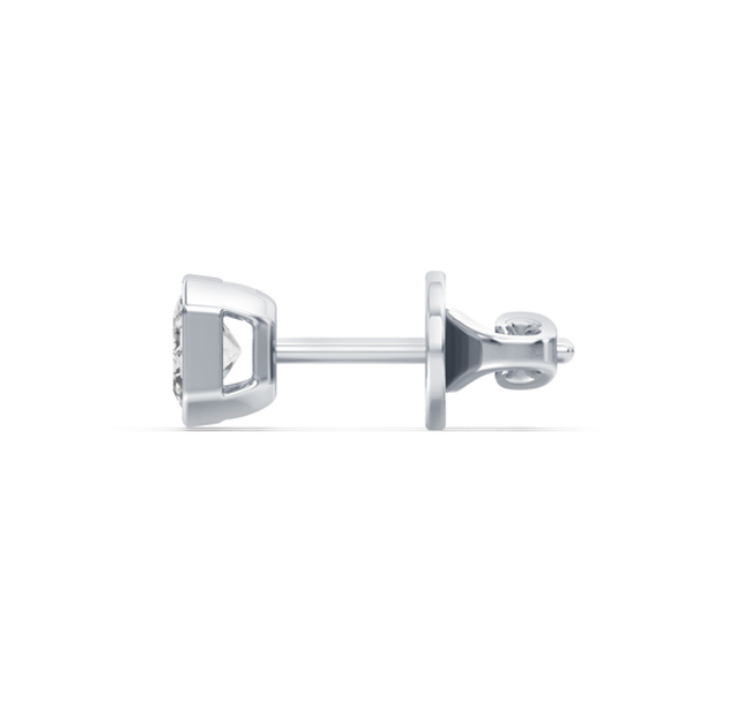 Emerald-Cut Diamond Stud Earrings