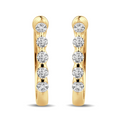 Diamond Huggie Hoop Earring