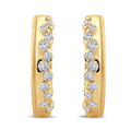 Diamond Huggie Hoop Earrings