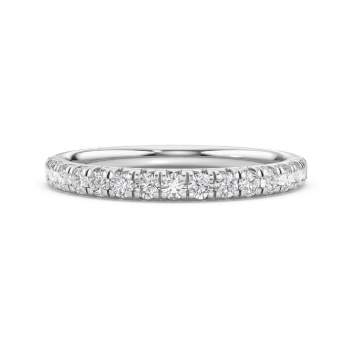 French Pave Wedding Band
