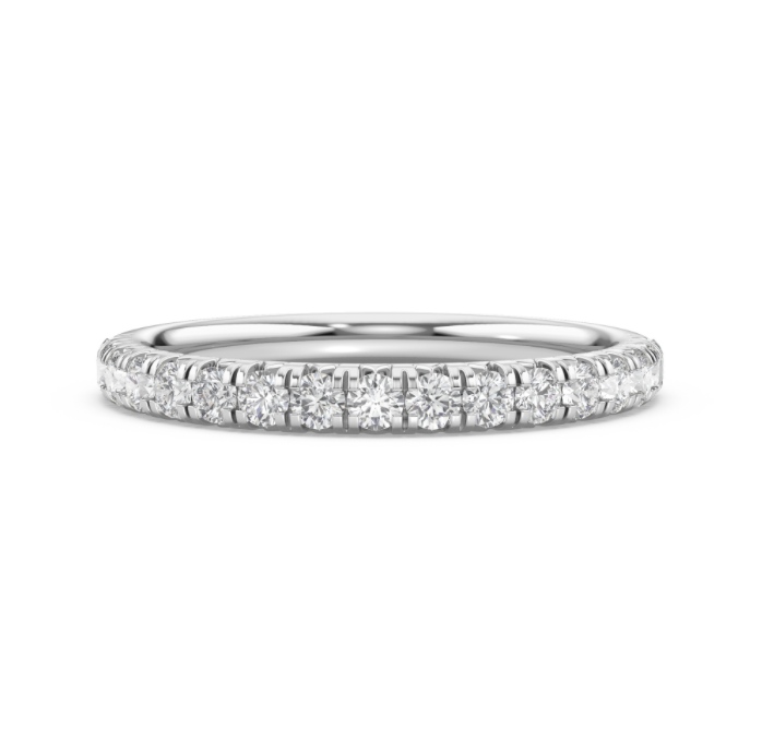French Pave Wedding Band