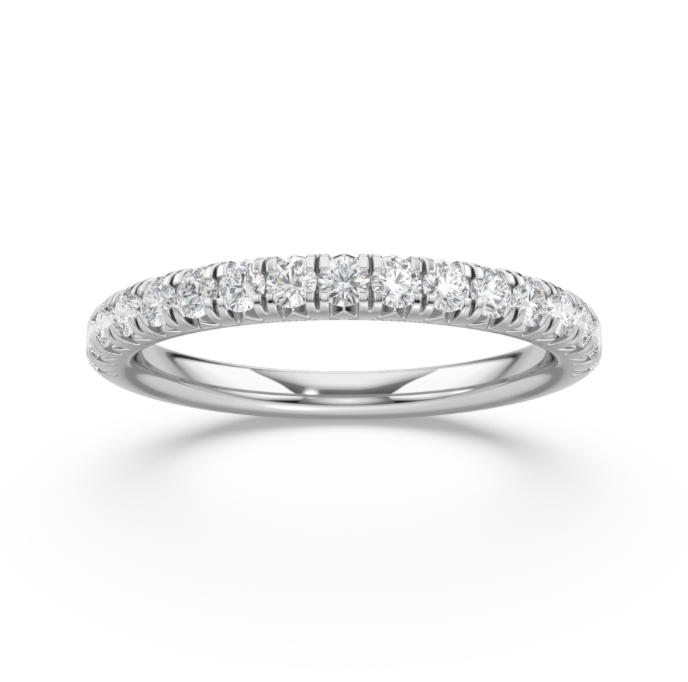French Pave Wedding Band