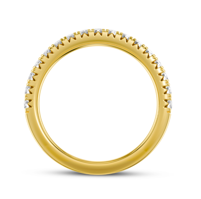 French Pave Wedding Band