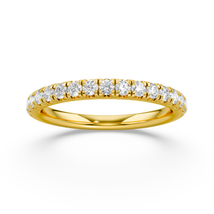 French Pave Wedding Band