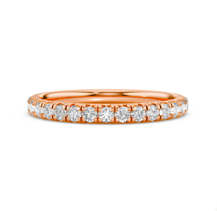 French Pave Wedding Band