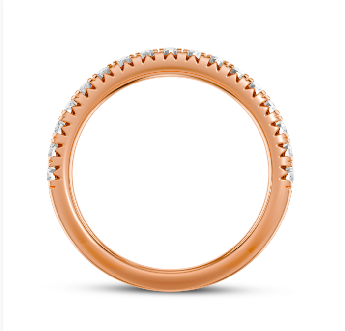 French Pave Wedding Band