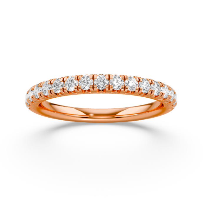 French Pave Wedding Band