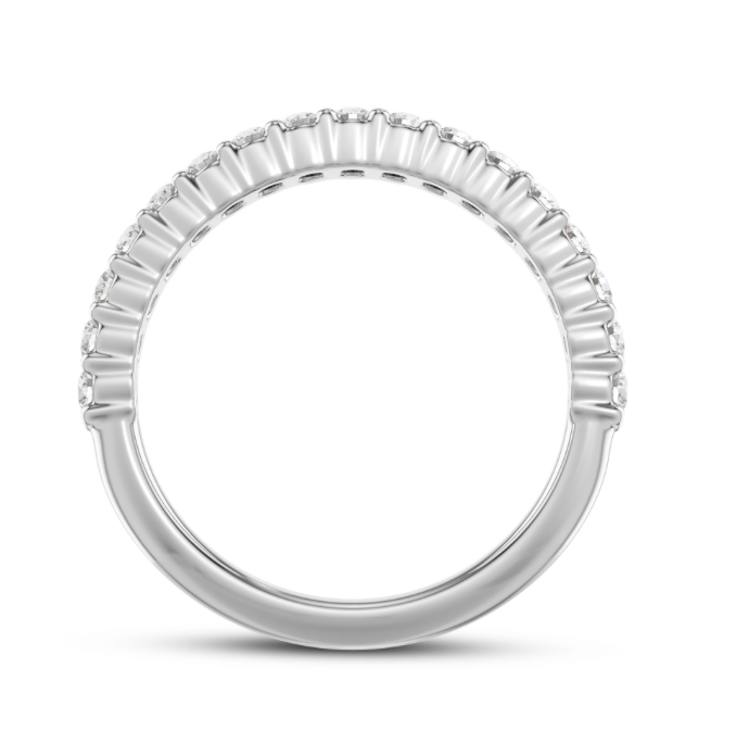 Shared Prong Wedding Band