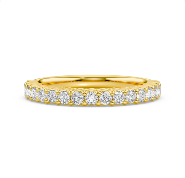 Shared Prong Wedding Band