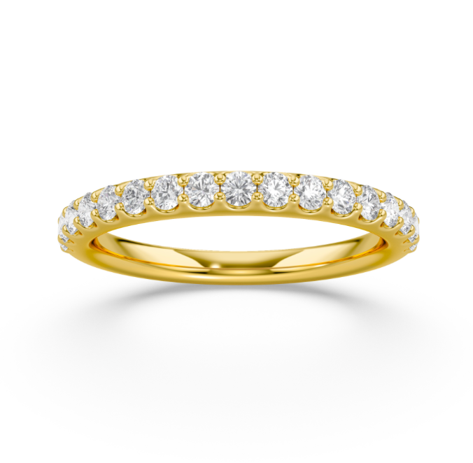 Micro Prong Wedding Band