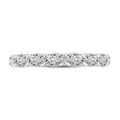 Scalloped East West Oval Diamond Wedding Band