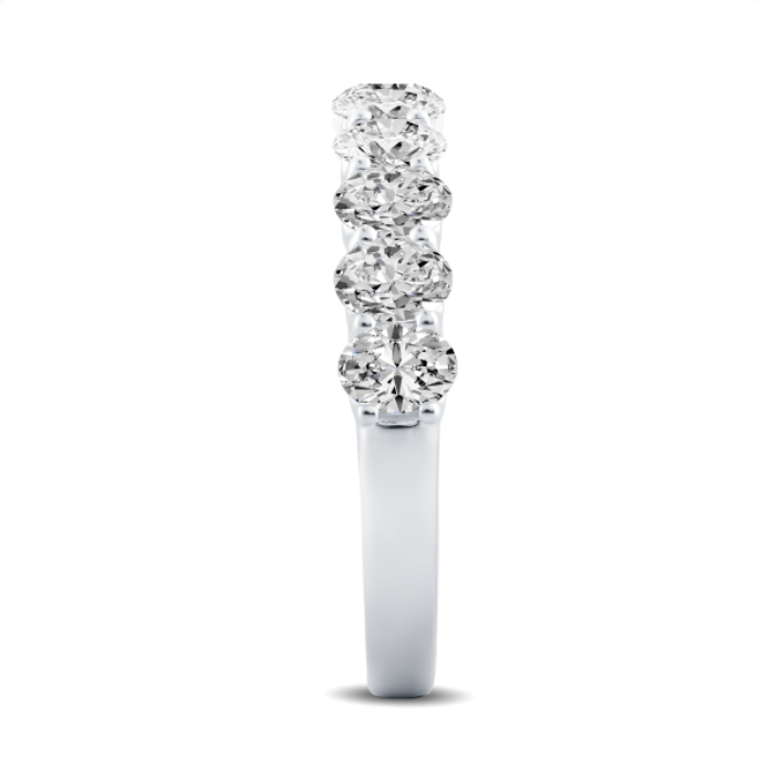 Oval Diamond Wedding Band