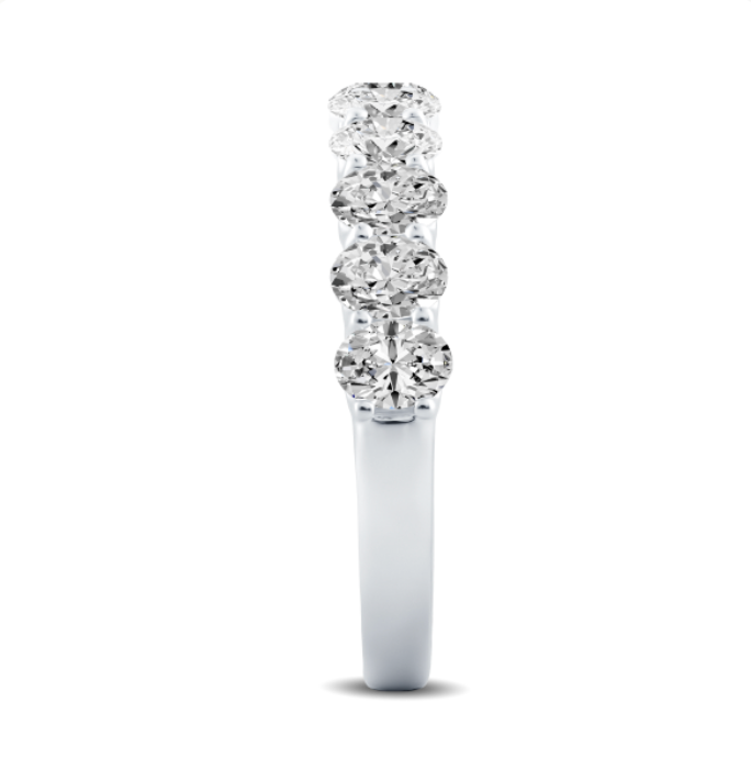 Oval Diamond Wedding Band
