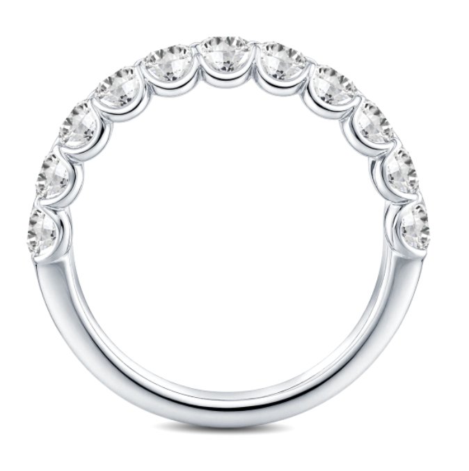 Oval Diamond Wedding Band