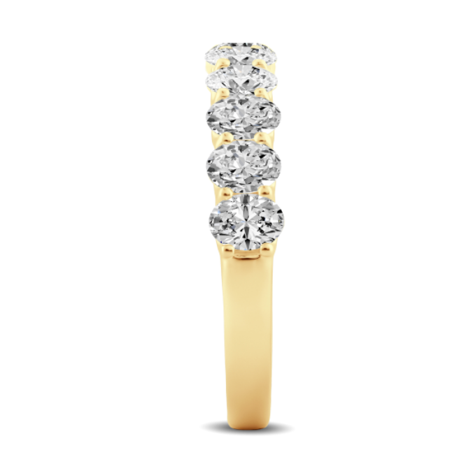 Oval Diamond Wedding Band