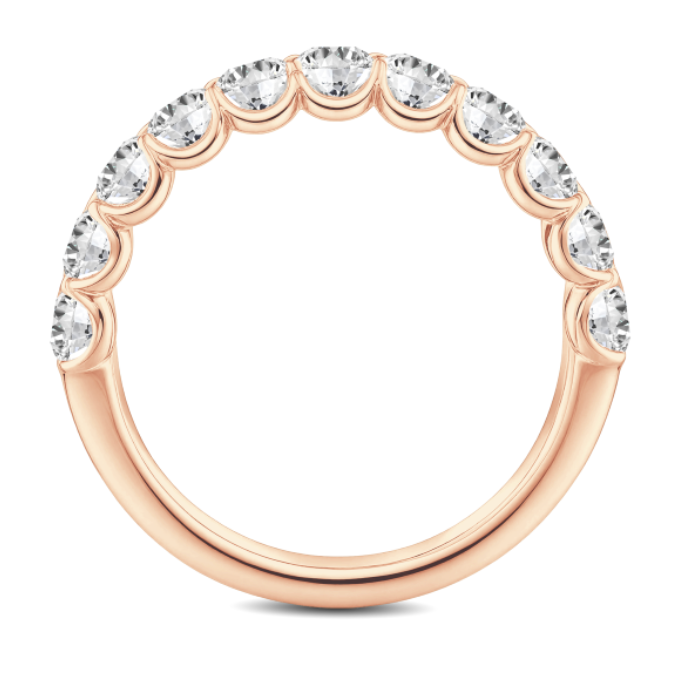 Oval Diamond Wedding Band