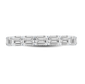East West Emerald Diamond Wedding Band