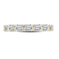 East West Emerald Diamond Wedding Band